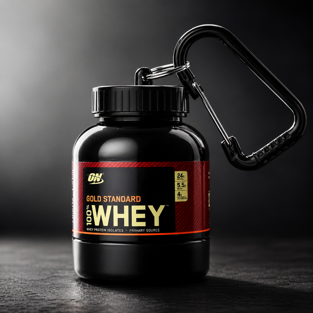 Mini Protein Powder Storage Keychain